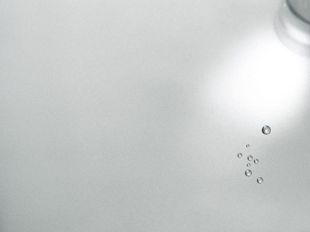 Detail of VeroMetal Zinc coating with subtle texture and droplets