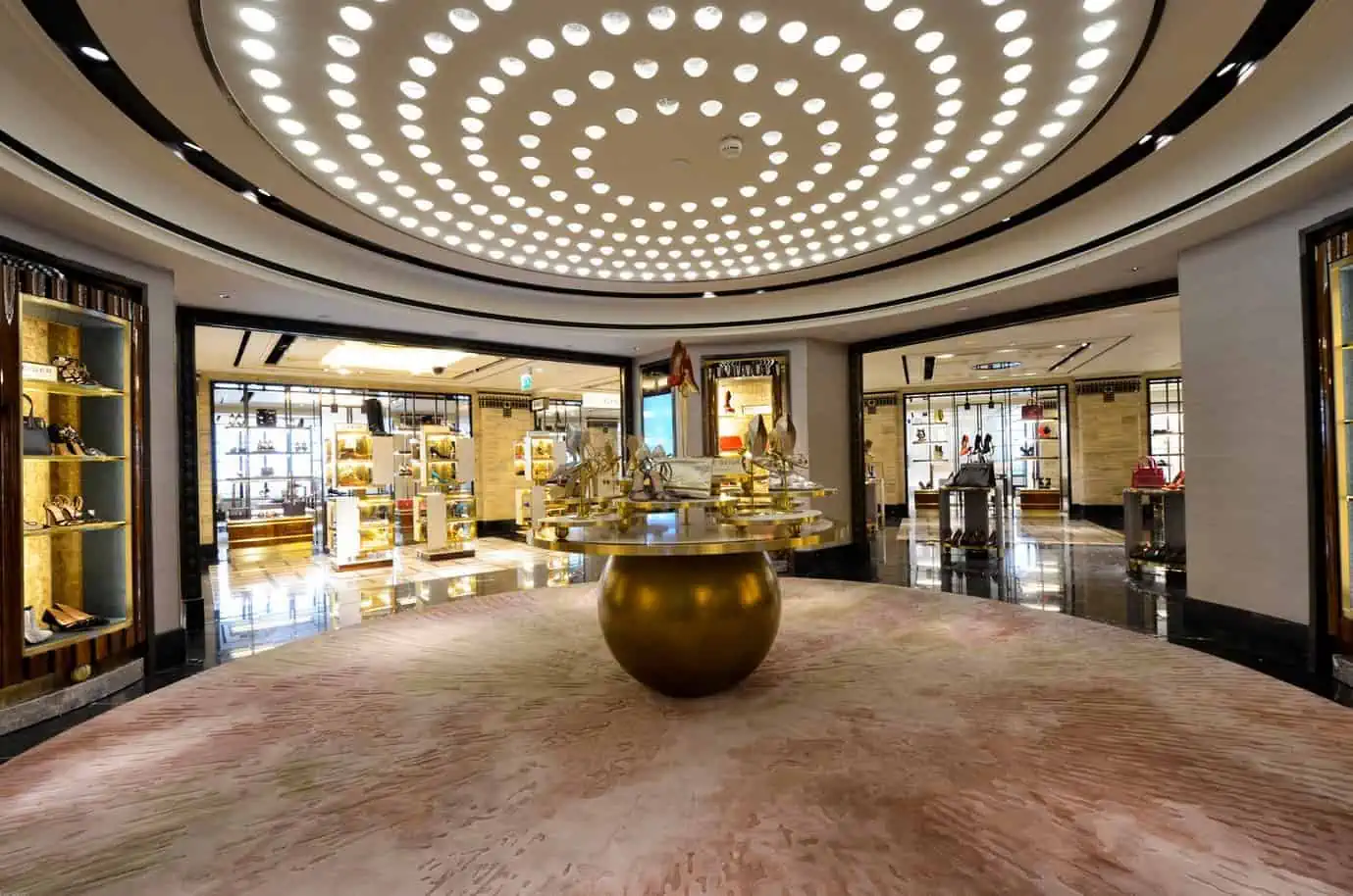 Commercial interior surface in VeroMetal Brass with sanded black patina finish