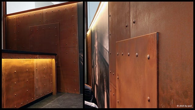 VeroMetal Iron with patina on an MDF surface with clearcoat