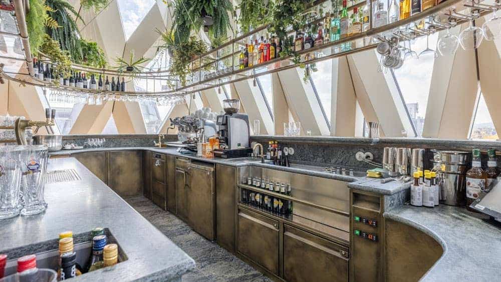 Hotel Motto Vienna interior with VeroMetal Brass finish