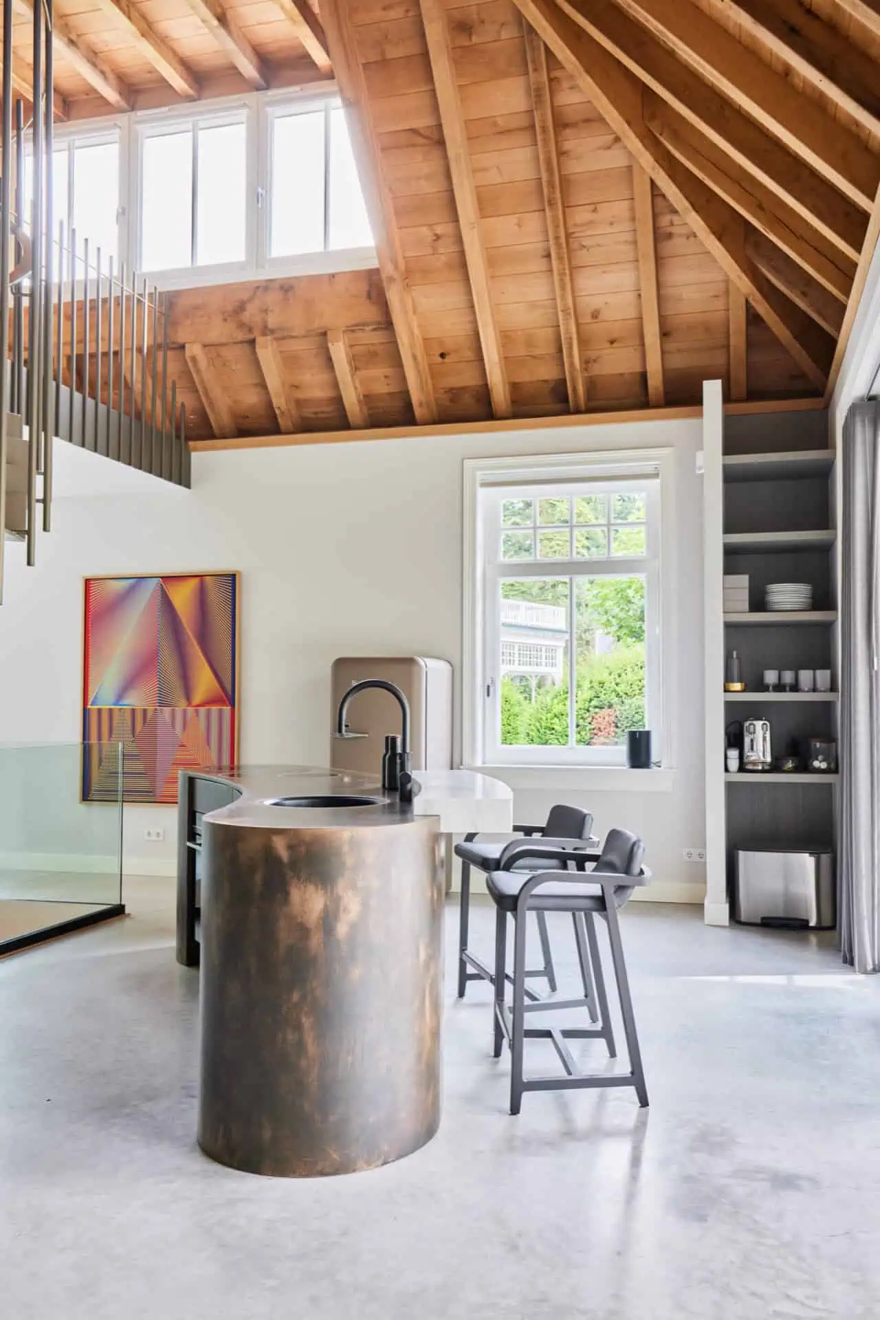 VeroMetal Bronze kitchen in a historic property conversion by Mint Interieur